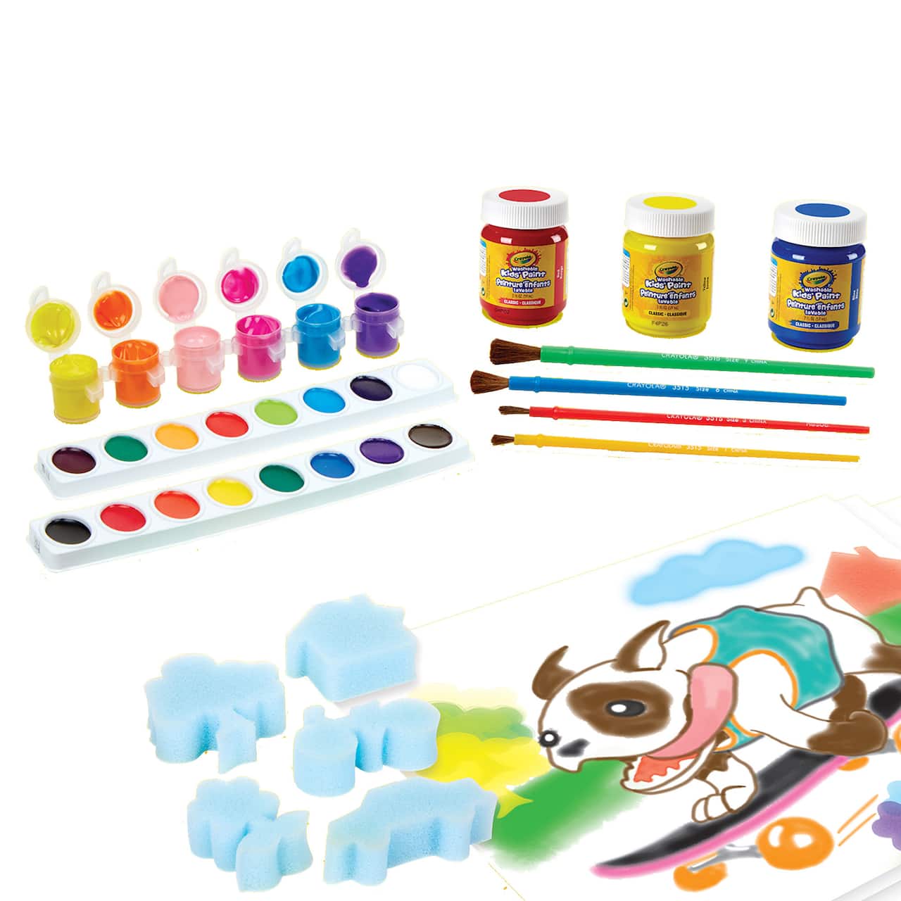 Jeu de 50 peintures lavables pour enfants de Crayola